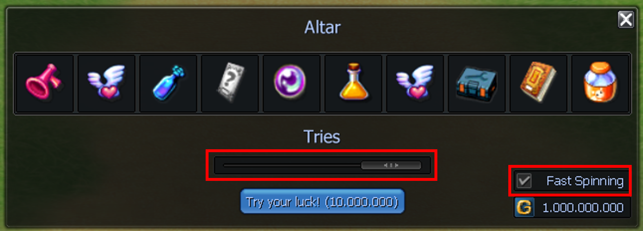 Altar offering UI