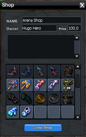 Hugo Hero's starter PvP gear shop